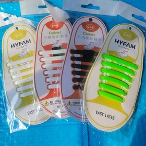 Easy Laces for Kids - Green, Orange, Black